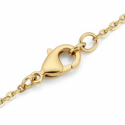 Virgin Mary Medal Necklace - Gold - Texture Close Up