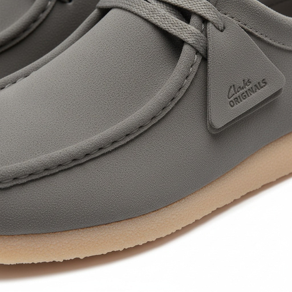 Wallabee Loafers - Slate Gray - Texture Close Up
