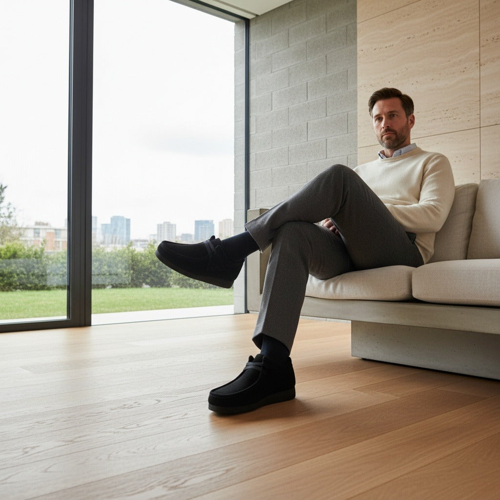 Wallabee Loafers - Onyx - Side Profile