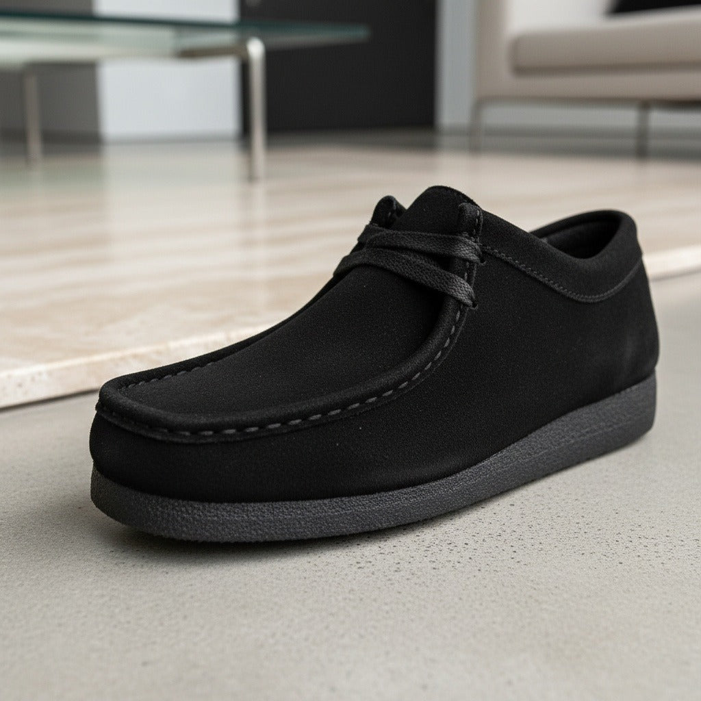 Wallabee Loafers - Onyx - Back View