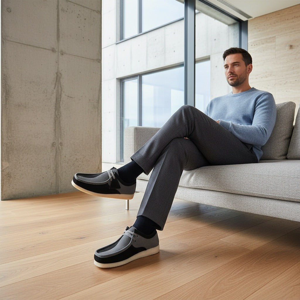Wallabee Loafers - Shadow Stone - Side Profile