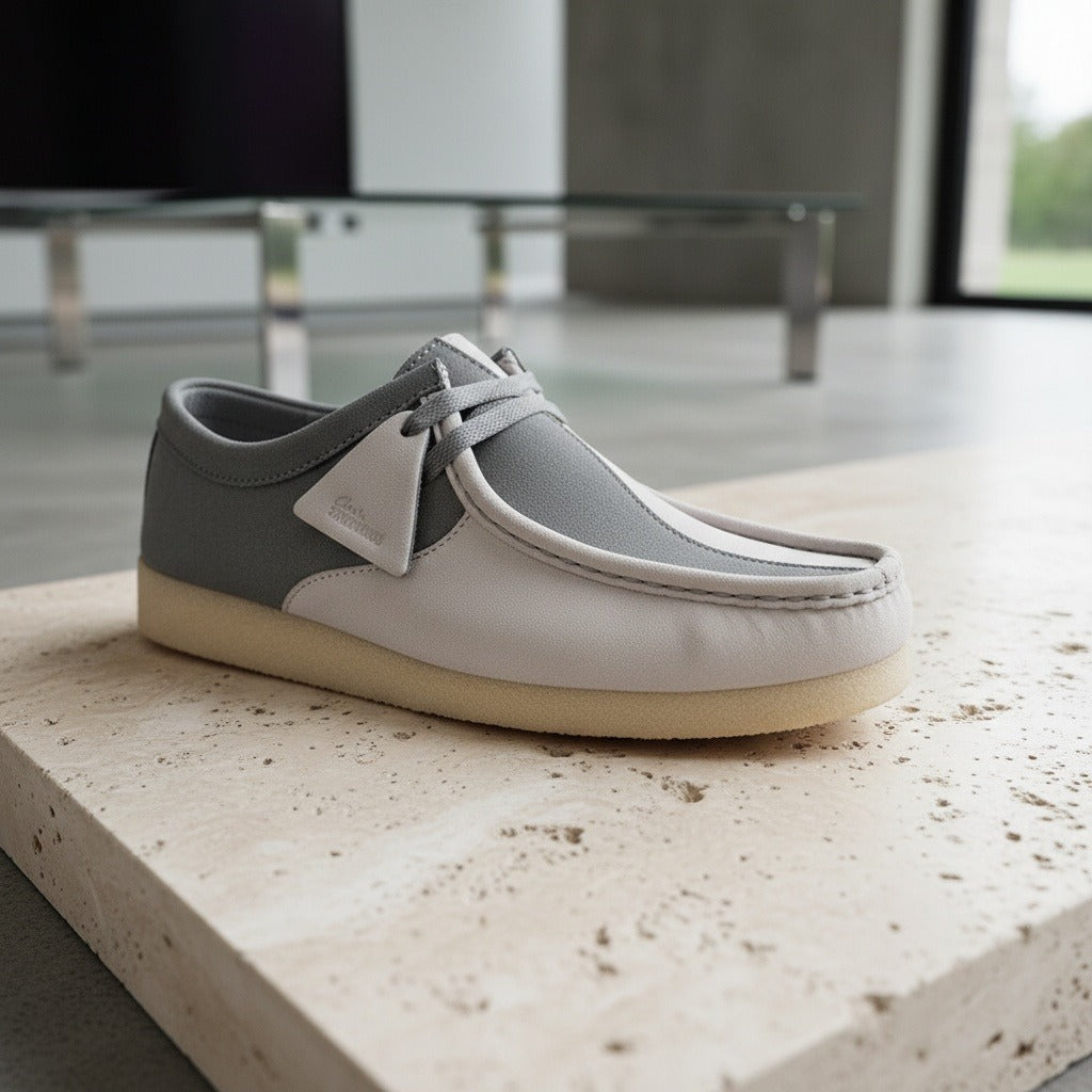 Wallabee Loafers - Pebble Gray - Back View