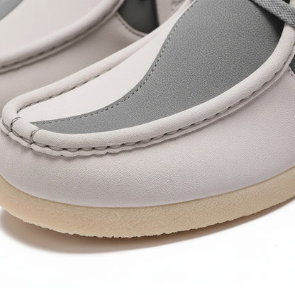 Wallabee Loafers - Pebble Gray - Texture Close Up