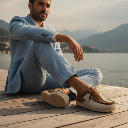 Wallabee Loafers - Desert Sand - Angled Shot