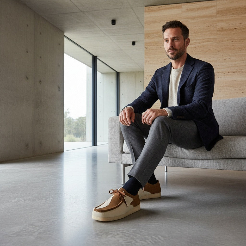 Wallabee Loafers - Desert Sand - Side Profile