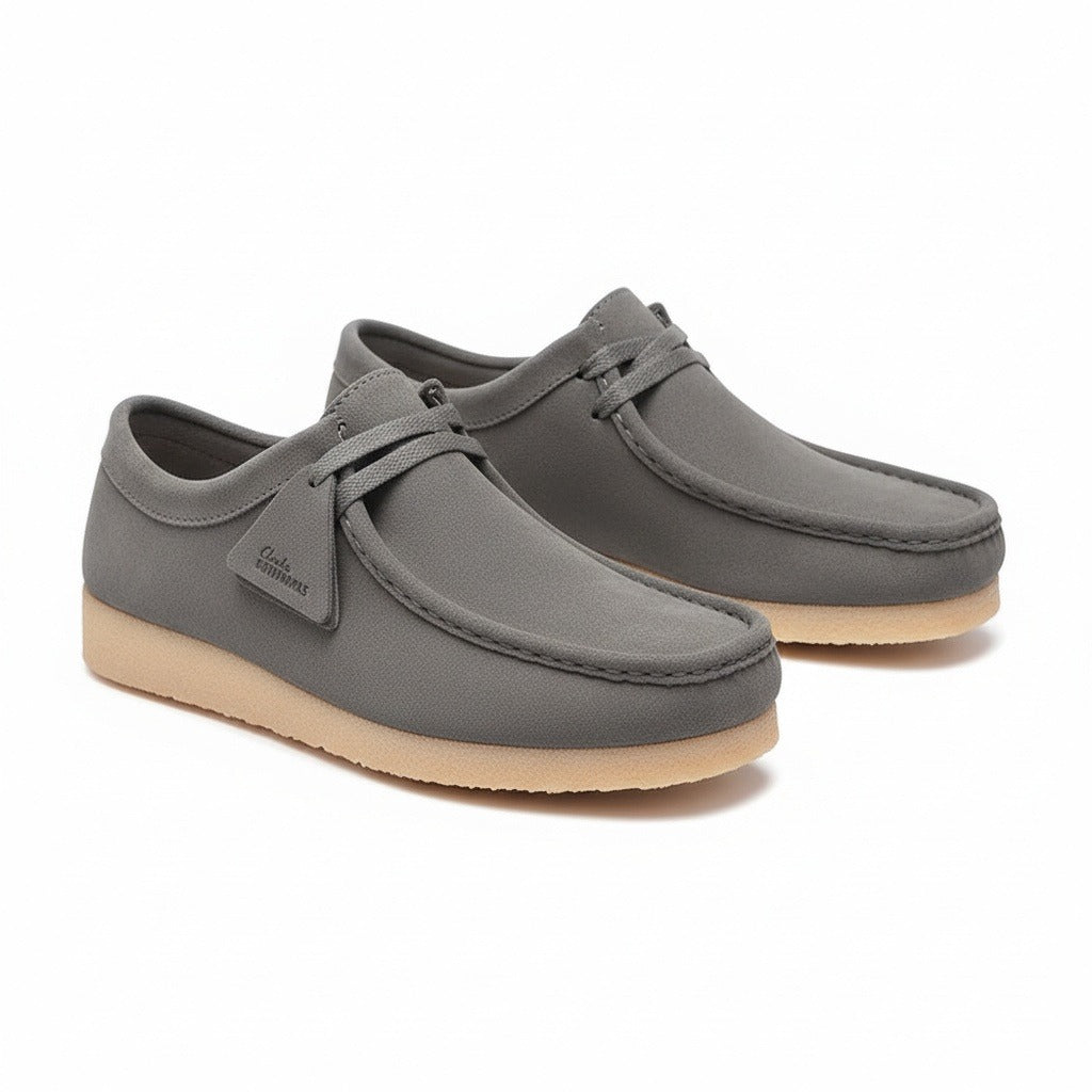 Wallabee Loafers - Slate Gray - Front View