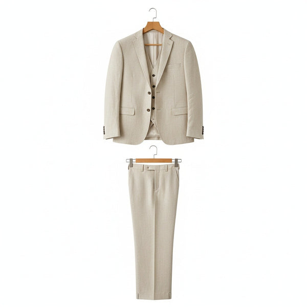 Wedding Suit for Men - Beige - Front View