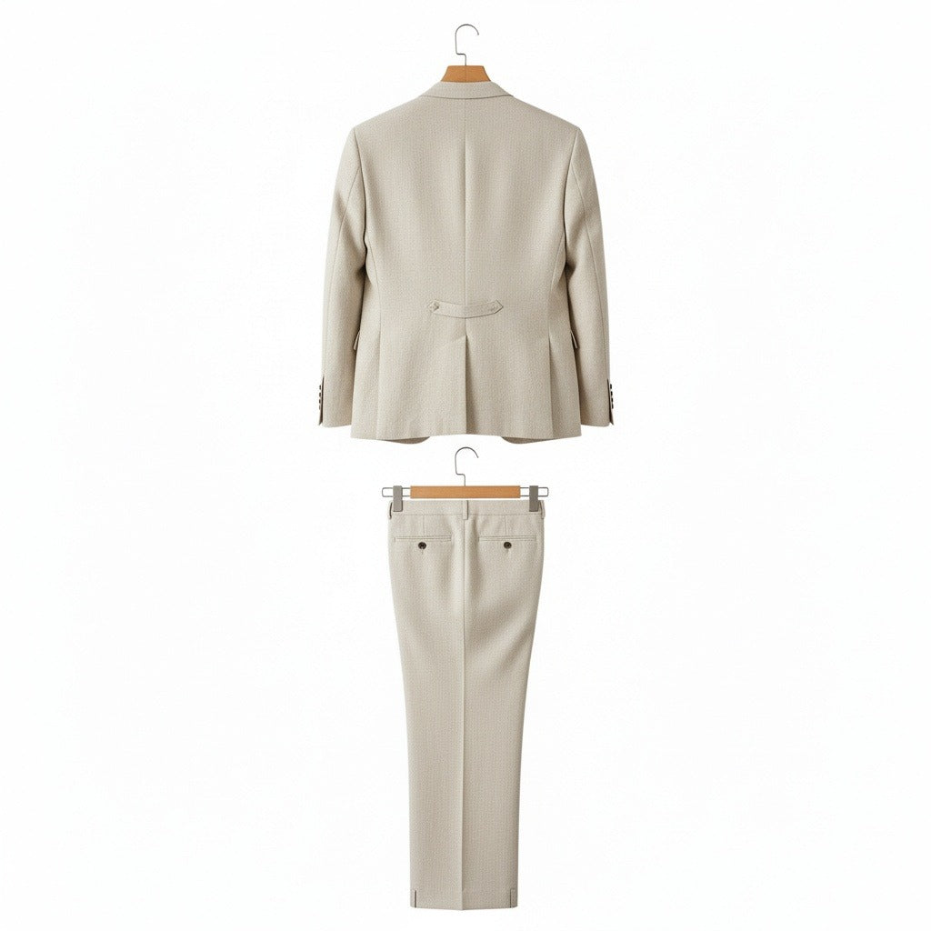 Wedding Suit for Men - Beige - Fabric Detail