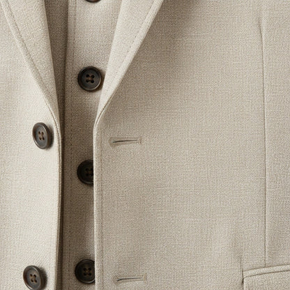 Wedding Suit for Men - Beige - Texture Close Up