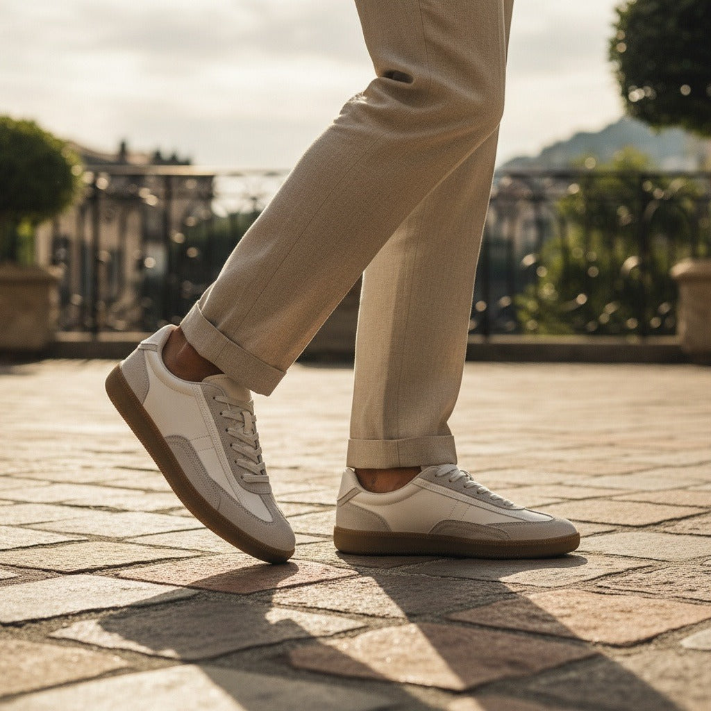 White Court Sneakers Men - White - Angled Shot