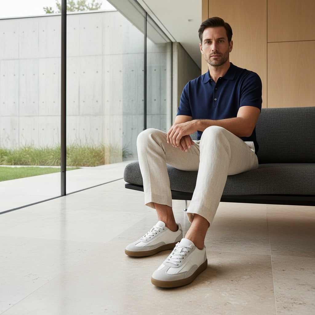 White Court Sneakers Men - White - Side Profile