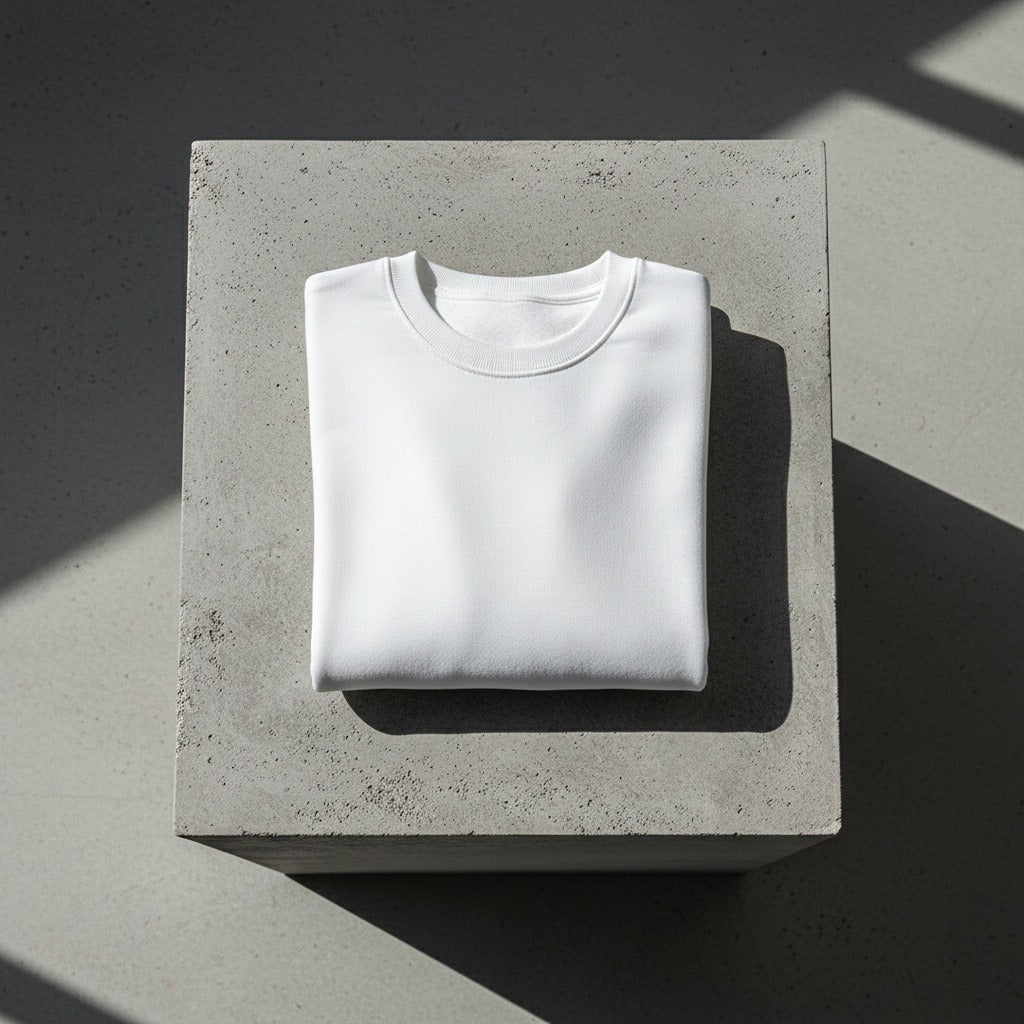 White Crew Neck Sweater - White - Lifestyle Inspiration
