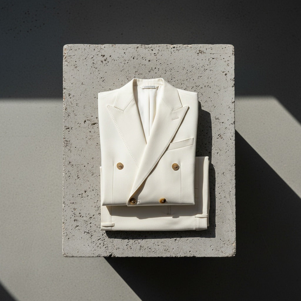 White Double Breasted Suit - White - Lifestyle Inspiration