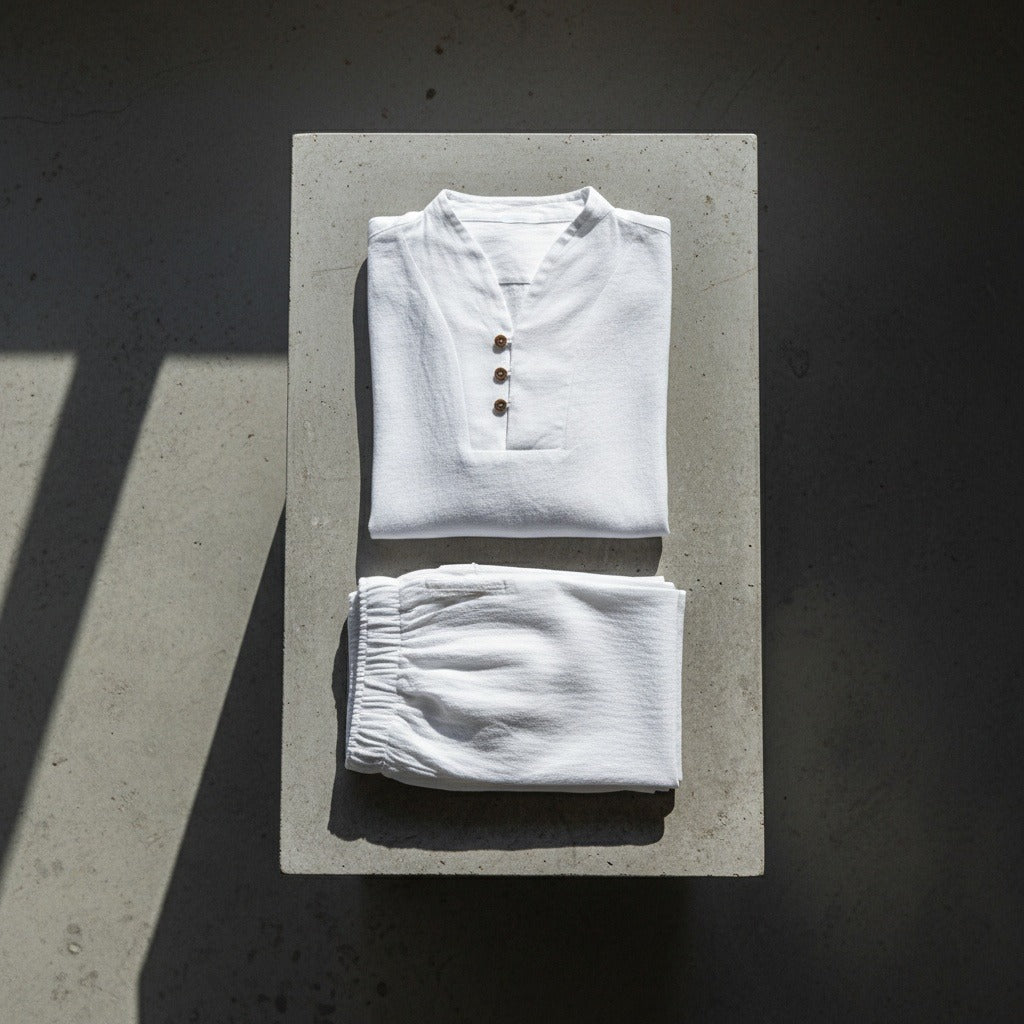 White Linen Summer Set Men - White - Lifestyle Inspiration