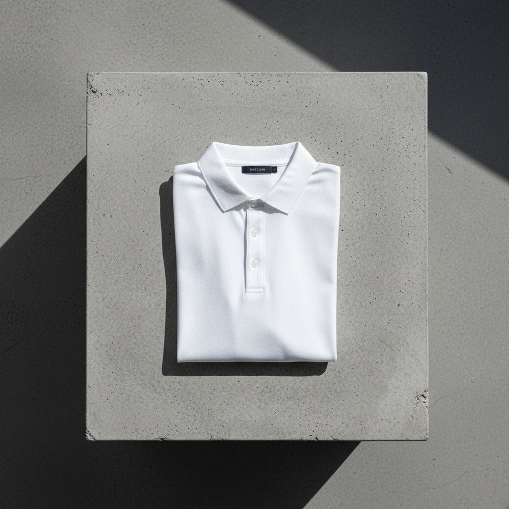 White Long Sleeve Polo Shirt - White - Lifestyle Inspiration