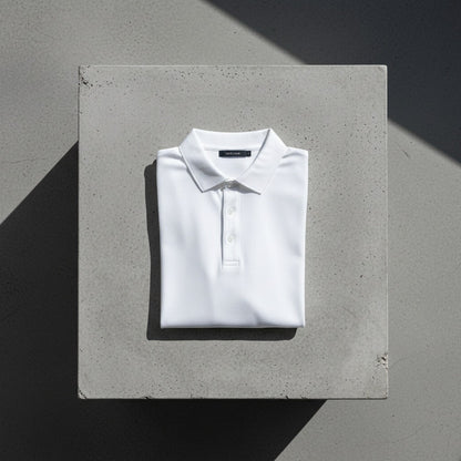 White Long Sleeve Polo Shirt - White - Lifestyle Inspiration