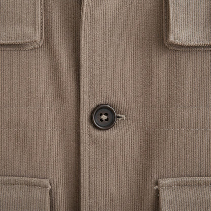 Wool Safari Jacket - Taupe - Texture Close Up