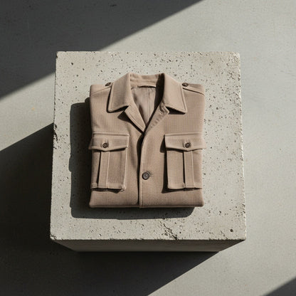 Wool Safari Jacket - Taupe - Lifestyle Inspiration