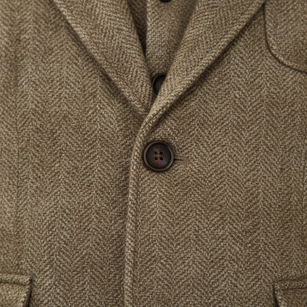 Wool Three Piece Suit - Tweed - Texture Close Up