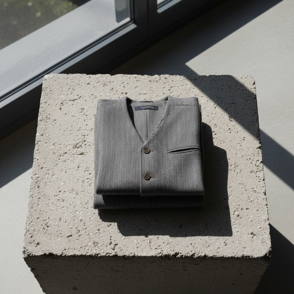 Wool Three Piece Suit - Stone Gray - Lifestyle Inspiration