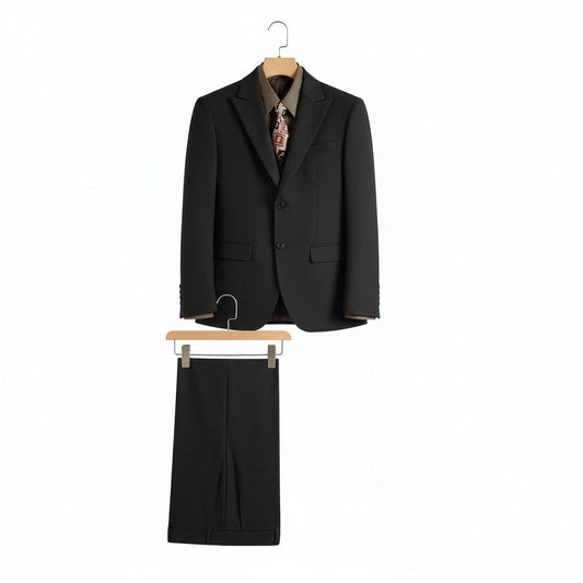 Wrinkle Free Suit - Charcoal Gray - Front View