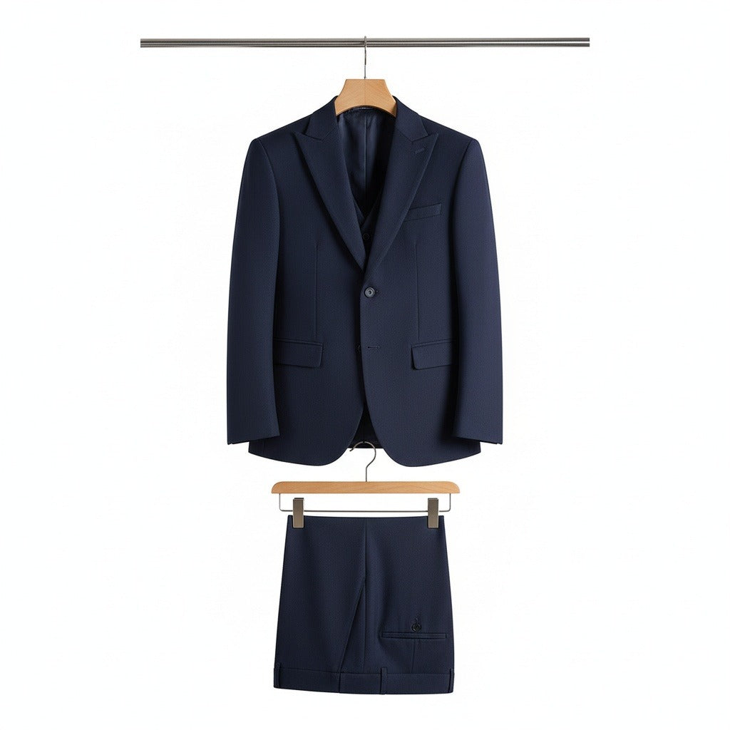 Wrinkle Free Suit - Midnight Blue - Front View