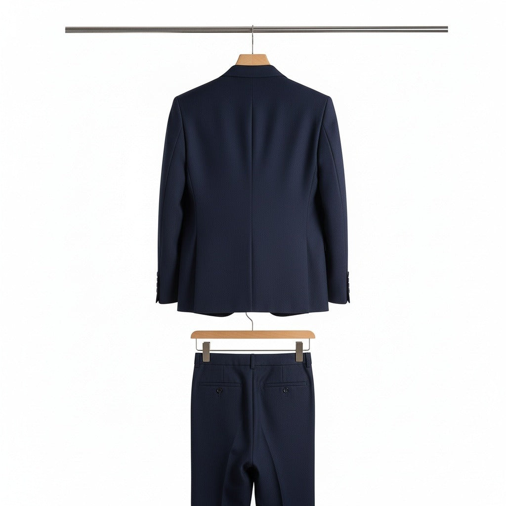 Wrinkle Free Suit - Midnight Blue - Fabric Detail