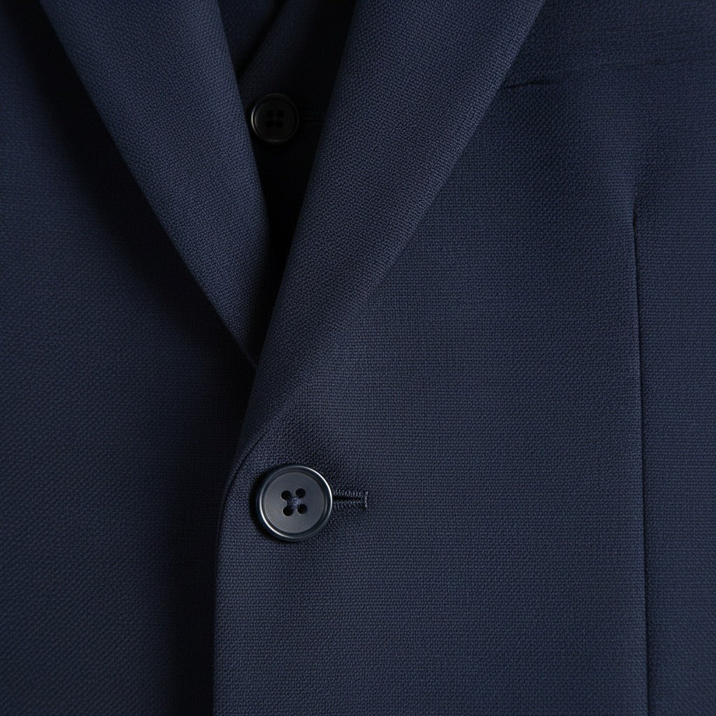 Wrinkle Free Suit - Midnight Blue - Texture Close Up