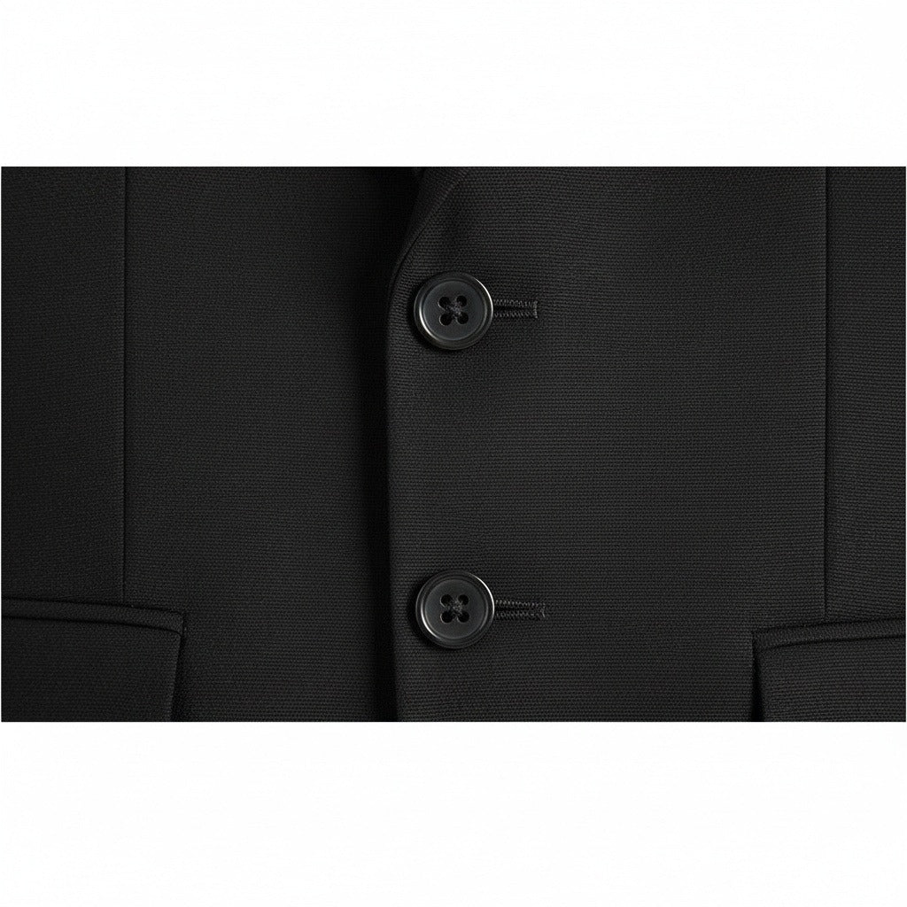 Wrinkle Free Suit - Charcoal Gray - Texture Close Up